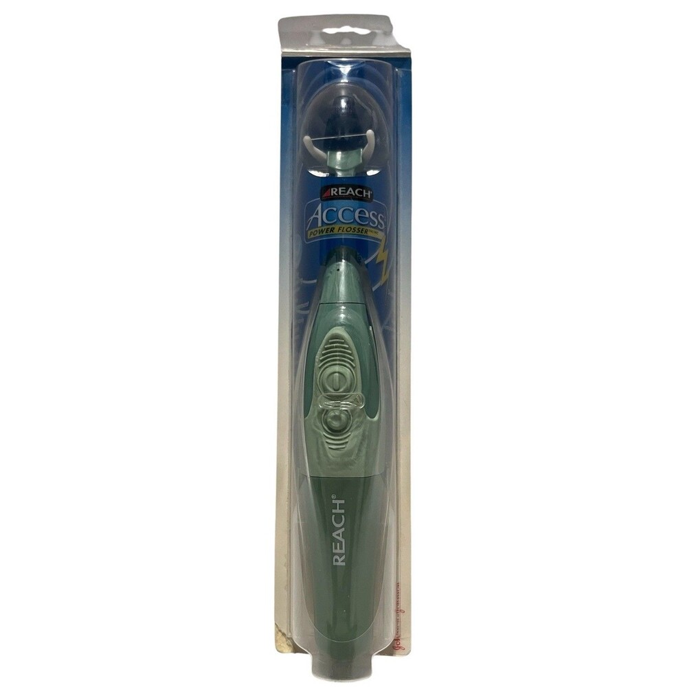 Reach Access Power Flosser W/ 8 Flossing Heads Discontinued Green - NEW SEALED
